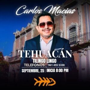 Boleto – Carlos Macías en Tehuacan, Pue.