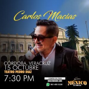 Boleto – Carlos Macías en Córdoba, Ver.
