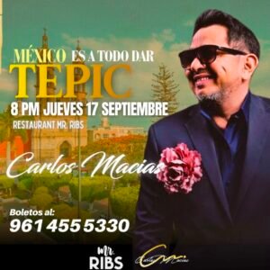 Boleto - Carlos Macías en Tepic, Nay.
